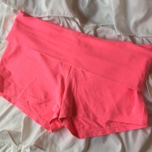 Neon Pink Yoga Shorts